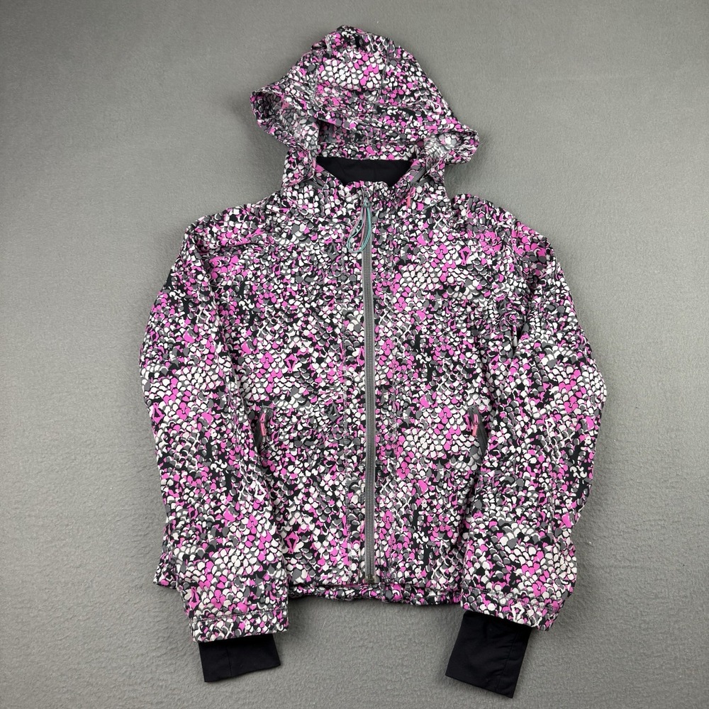 Ivivva by Lululemon Jacket Girls Size 10 Hooded Full‎ Zip Athletic Jacket